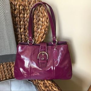 Coach Soho Bag Plum Patent Leather